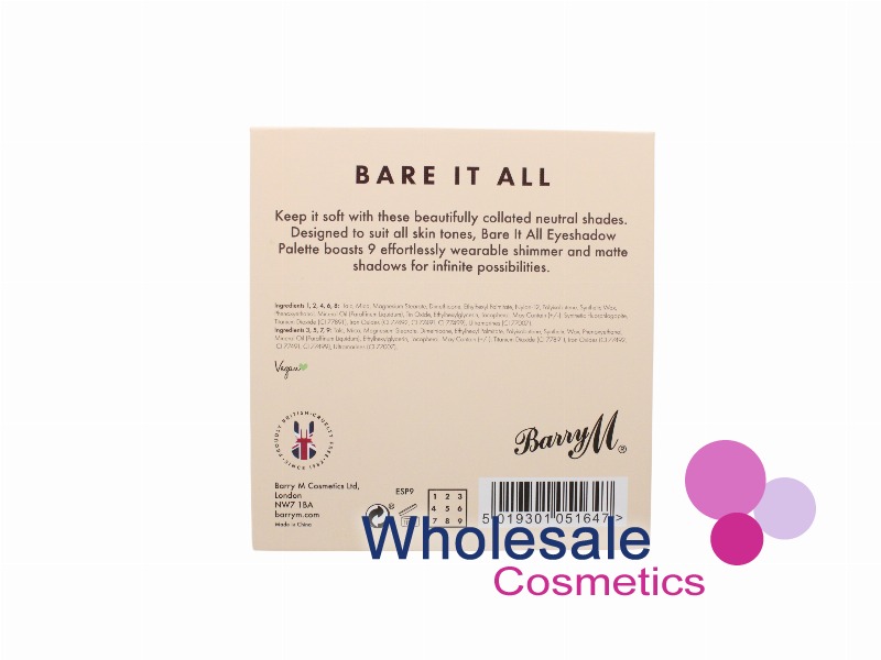 6 x Barry M Eyeshadow Palette - BARE IT ALL